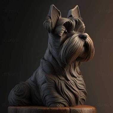 3D model Zwergschnauzer dog (STL)